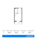 Планировка квартиры студии, 31,75 м2
