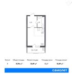 Планировка квартиры студии, 31,96 м2