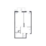 Планировка 2-комнатной квартиры, 56,6 м2