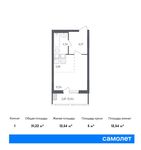 Планировка квартиры студии, 31,22 м2