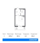 Планировка квартиры студии, 31,75 м2