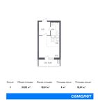 Планировка квартиры студии, 31,22 м2