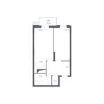 Планировка 2-комнатной квартиры, 56,1 м2
