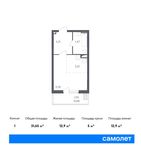 Планировка 1-комнатной квартиры, 31,65 м2