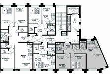 Планировка 3-комнатной квартиры, 58,9 м2