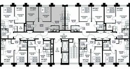 Планировка 2-комнатной квартиры, 55,17 м2
