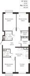 Планировка 4-комнатной квартиры, 80,93 м2