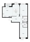 Планировка 3-комнатной квартиры, 78,2 м2