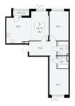 Планировка 3-комнатной квартиры, 78,1 м2
