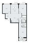 Планировка 4-комнатной квартиры, 81,1 м2