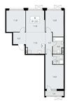 Планировка 4-комнатной квартиры, 81 м2