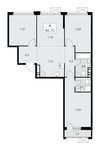 Планировка 4-комнатной квартиры, 80,7 м2