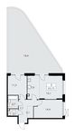 Планировка 3-комнатной квартиры, 83,7 м2