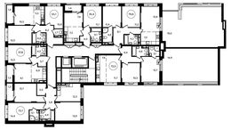 Планировка  3-комнатной квартиры, 73,6 м2