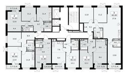 Планировка  2-комнатной квартиры, 54,8 м2