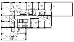 Планировка  3-комнатной квартиры, 84,4 м2