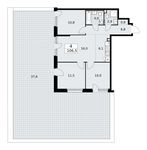 Планировка 4-комнатной квартиры, 106,5 м2