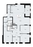 Планировка 4-комнатной квартиры, 122 м2