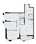 Планировка 4-комнатной квартиры, 113 м2