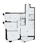 Планировка 4-комнатной квартиры, 112,8 м2