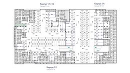 Планировка квартиры студии, 44,4 м2