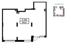 Планировка квартиры студии, 66,7 м2