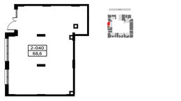 Планировка квартиры студии, 68,1 м2
