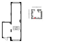 Планировка квартиры студии, 53,3 м2