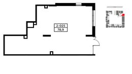 Планировка квартиры студии, 78,9 м2