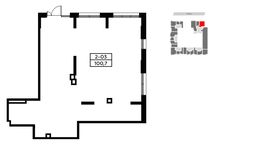 Планировка квартиры студии, 99,7 м2