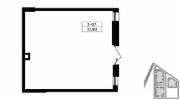 Планировка квартиры студии, 37,9 м2