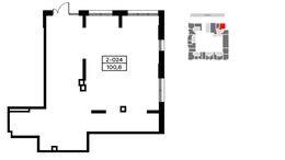 Планировка квартиры студии, 100 м2