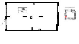 Планировка квартиры студии, 71,9 м2