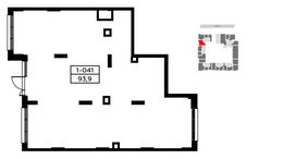 Планировка квартиры студии, 94,3 м2