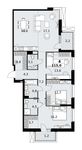 Планировка  4-комнатной квартиры, 115 м2