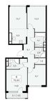 Планировка 4-комнатной квартиры, 76,9 м2