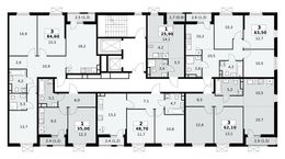 Планировка  1-комнатной квартиры, 25,9 м2