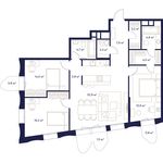 Планировка 3-комнатной квартиры, 112 м2