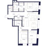 Планировка 3-комнатной квартиры, 102,6 м2