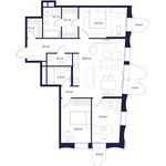 Планировка 3-комнатной квартиры, 105,7 м2
