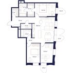 Планировка 3-комнатной квартиры, 105,6 м2