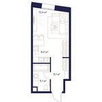 Планировка 1-комнатной квартиры, 31,4 м2