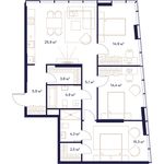 Планировка 3-комнатной квартиры, 97 м2