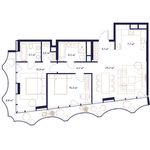 Планировка 2-комнатной квартиры, 94,1 м2