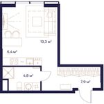 Планировка квартиры студии, 32,4 м2
