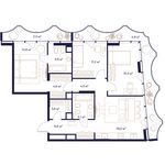 Планировка 3-комнатной квартиры, 97,3 м2