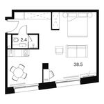 Планировка  1-комнатной квартиры, 40,9 м2