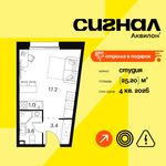 Планировка квартиры студии, 25,2 м2