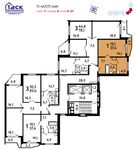 Планировка 1-комнатной квартиры, 37,4 м2