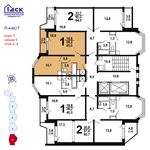 Планировка 1-комнатной квартиры, 39,7 м2